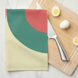 ミッドセンチュリーモダンコーラルミント キッチンタオル