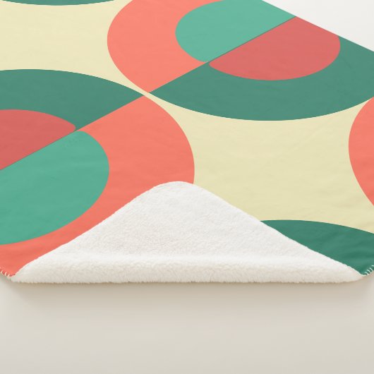 ミッドセンチュリーモダンコーラルミント シェルパブランケット (3/4)