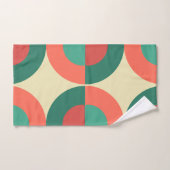 ミッドセンチュリーモダンコーラルミント バスタオルセット (ハンドタオル)