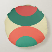 ミッドセンチュリーモダンコーラルミントT ラウンドクッション (裏面)