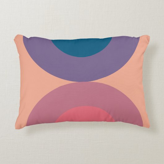 ミッドセンチュリーモダンコーラル海 アクセントクッション (正面)