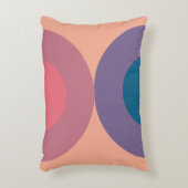 ミッドセンチュリーモダンコーラル海 アクセントクッション (正面(垂直))