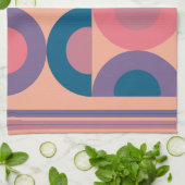 ミッドセンチュリーモダンコーラル海 キッチンタオル (折り畳み)