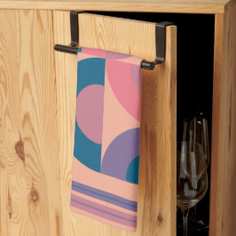 ミッドセンチュリーモダンコーラル海 キッチンタオル