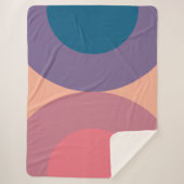 ミッドセンチュリーモダンコーラル海 シェルパブランケット (正面)