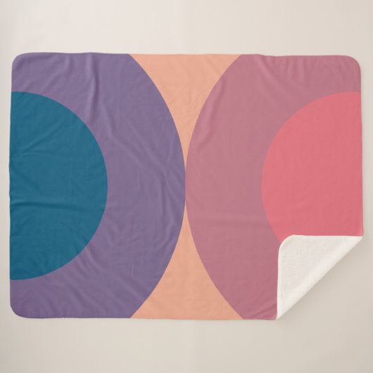 ミッドセンチュリーモダンコーラル海 シェルパブランケット (正面(横))