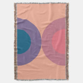 ミッドセンチュリーモダンコーラル海 スローブランケット (正面縦)