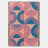 ミッドセンチュリーモダンコーラル海 スローブランケット (正面縦)