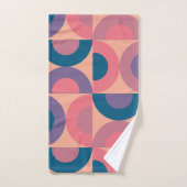 ミッドセンチュリーモダンコーラル海 バスタオルセット (ハンドタオル)