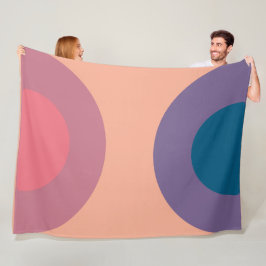 ミッドセンチュリーモダンコーラル海 フリースブランケット