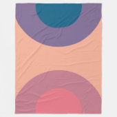 ミッドセンチュリーモダンコーラル海 フリースブランケット (正面)