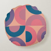 ミッドセンチュリーモダンコーラル海 ラウンドクッション (裏面)