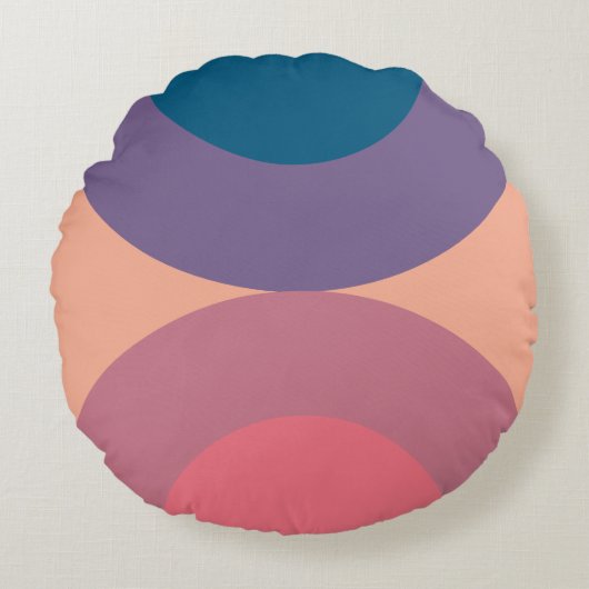 ミッドセンチュリーモダンコーラル海 ラウンドクッション (正面)