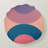 ミッドセンチュリーモダンコーラル海 ラウンドクッション (裏面)