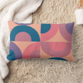 ミッドセンチュリーモダンコーラル海 ランバークッション (ブランケット)