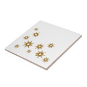 ミッドセンチュリーモダンゴールデンスターバストデザインセラミック タイル (側面)