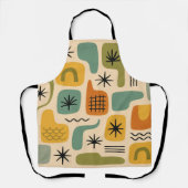 ミッドセンチュリーモダンサマースターバスト魔法パターン エプロン (正面)