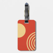 ミッドセンチュリーモダンサンアンドレインボーライン ラゲッジタグ (裏面縦)