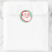 ミッドセンチュリーモダンサンタクロースのシール ラウンドシール (バッグ)