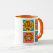 ミッドセンチュリーモダンサン顔マグ マグカップ (正面右)