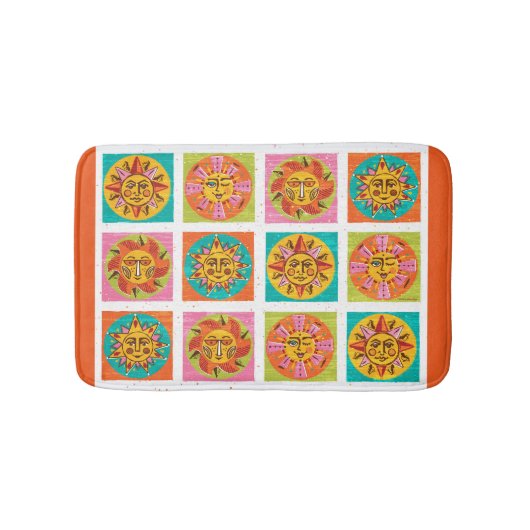 ミッドセンチュリーモダンサン顔皿の水切り –  バスマット (正面)