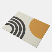 ミッドセンチュリーモダンサン&レインボー ドアマット (アングル)