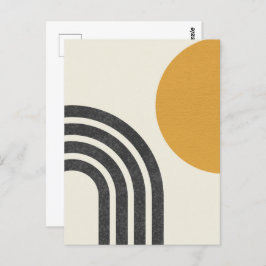 ミッドセンチュリーモダンサン&レインボー ポストカード