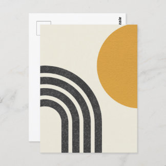 ミッドセンチュリーモダンサン&レインボー ポストカード