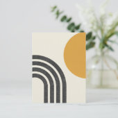 ミッドセンチュリーモダンサン&レインボー ポストカード (スタンド正面)