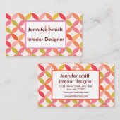 ミッドセンチュリーモダンサークルインテリアデザイナー 名刺 (正面/裏面)