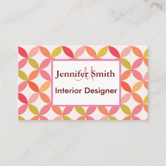 ミッドセンチュリーモダンサークルインテリアデザイナー 名刺