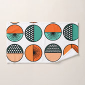 ミッドセンチュリーモダンサークルハーフ バスタオルセット (ハンドタオル)