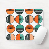 ミッドセンチュリーモダンサークルハーフ マウスパッド (マウス)