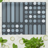 ミッドセンチュリーモダンサークルライン石板 キッチンタオル (折り畳み)