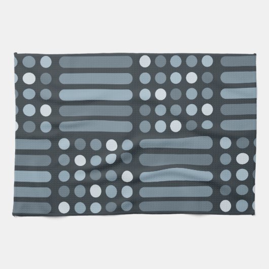 ミッドセンチュリーモダンサークルライン石板 キッチンタオル (横)