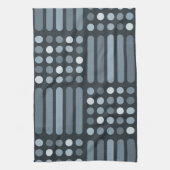 ミッドセンチュリーモダンサークルライン石板 キッチンタオル (縦)
