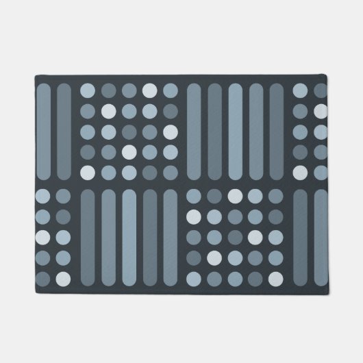 ミッドセンチュリーモダンサークルライン石板 ドアマット (正面)