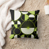 ミッドセンチュリーモダンサークル半黒シャートレウス クッション (ブランケット)