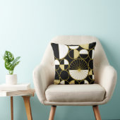 ミッドセンチュリーモダンサークル半黒金ゴールド クッション (椅子)