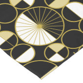 ミッドセンチュリーモダンサークル半黒金ゴールド ショートテーブルランナー (コーナー)