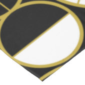 ミッドセンチュリーモダンサークル半黒金ゴールド テーブルクロス (アングル)