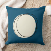 ミッドセンチュリーモダンサークル装飾用クッションインティール（緑がかった色） クッション (ブランケット)