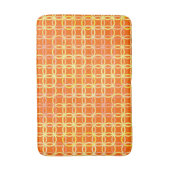 ミッドセンチュリーモダンサークル、マンダリンオレンジ バスマット (正面縦)