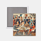 ミッドセンチュリーモダンザマルティーニ知識人 マグネット (正面/裏面)