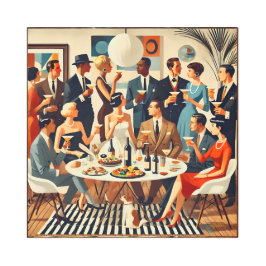 ミッドセンチュリーモダンザマルティーニ知識人 メタルプリント