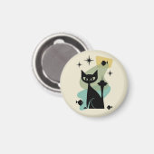 ミッドセンチュリーモダンシアトルキャット マグネット (正面/裏面)