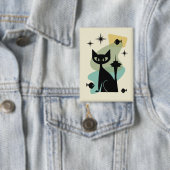 ミッドセンチュリーモダンシアトルキャット 缶バッジ (インサイチュ)