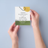 ミッドセンチュリーモダンシェイプモダンアーチ チラシ (手)