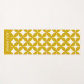 ミッドセンチュリーモダンシェイプ黄パーソナライズされた色 ヨガマット (正面(横))