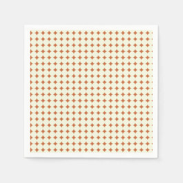 ミッドセンチュリーモダンシックなテラコッタドット スタンダードカクテルナプキン